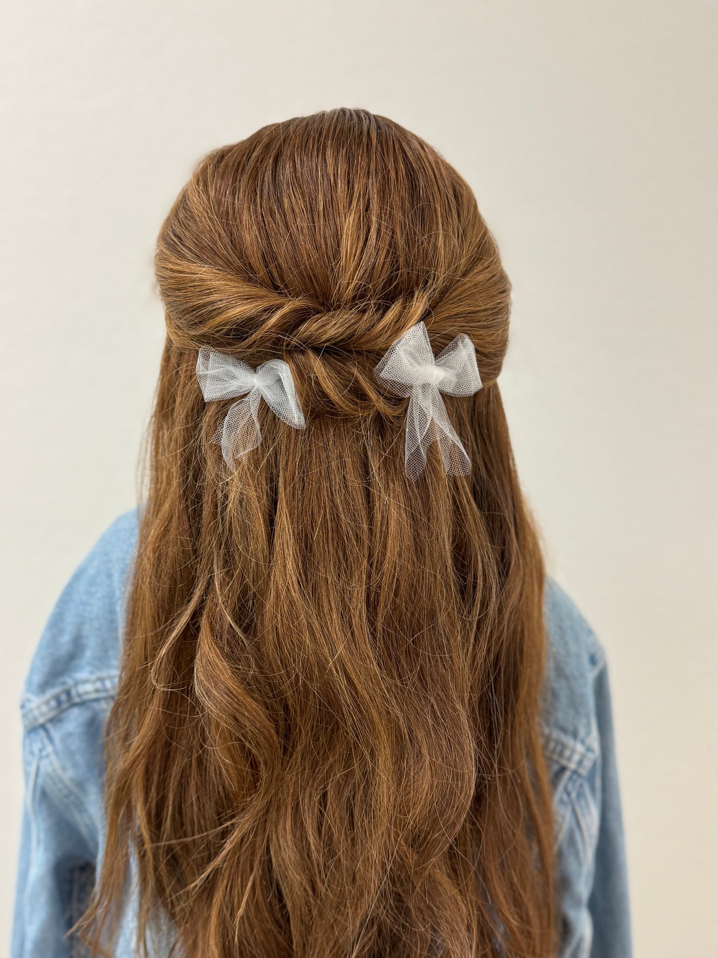 Mini tulle hair bows